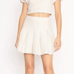 4SI3NNA Esma Pleated Skirt White Size L